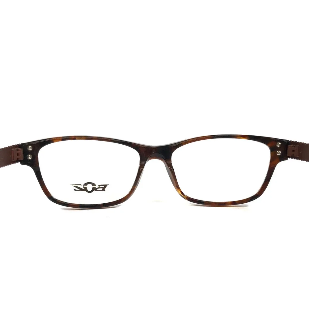 BOZ Eyeglasses Frames ZIGGY 9010 Panther White Brown Argyle Arms 53-15-137